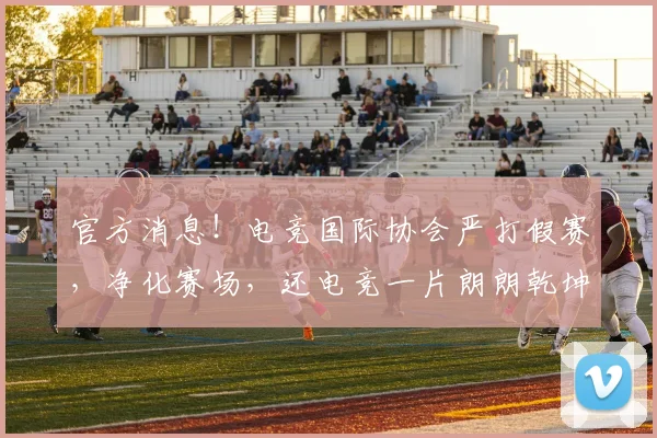 官方消息！电竞国际协会严打假赛，净化赛场，还电竞一片朗朗乾坤